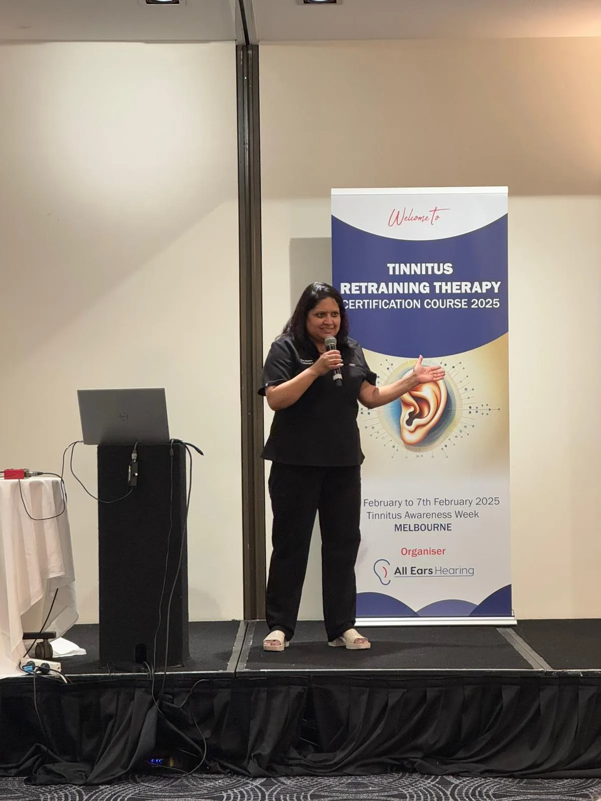 Presenting during the TRT certification course